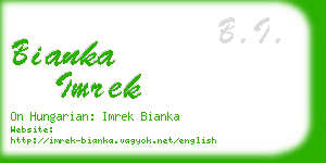 bianka imrek business card